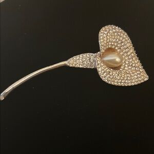 Napier rhinestone calla lilly brooch